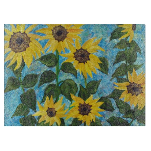 Skinnskivor av konstgjorda solblommor (Framsidan)