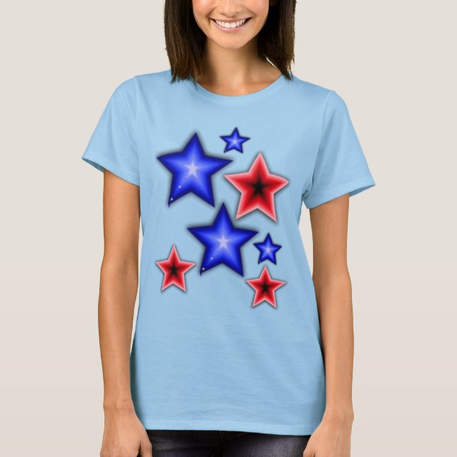 Skins blått & röda stjärnor t-shirt (Framsida)
