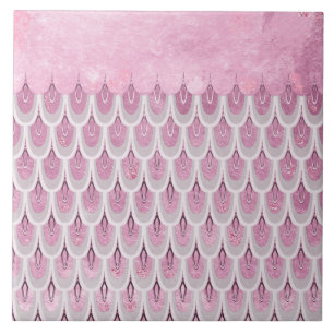 Skins fjäll för fisk för rosaglittersjöjungfru kakelplatta