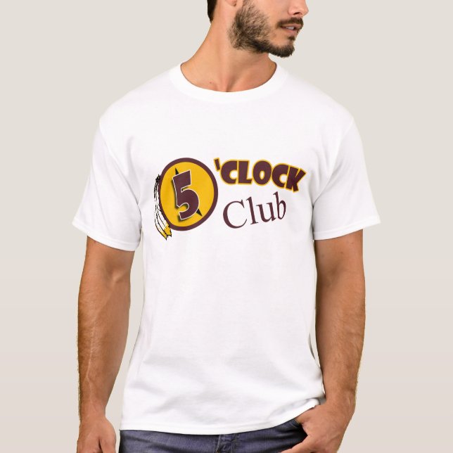 Skins klubb för 5 klockan tee shirt (Framsida)