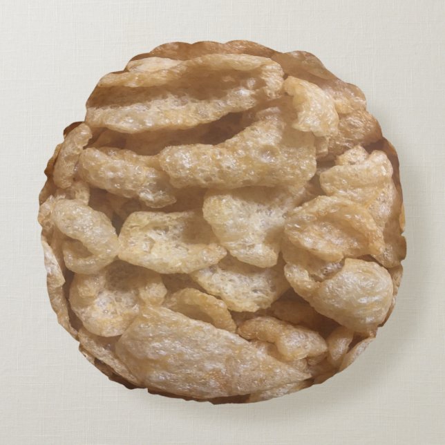 Skinsarna gris rund kudde (Framsidan)