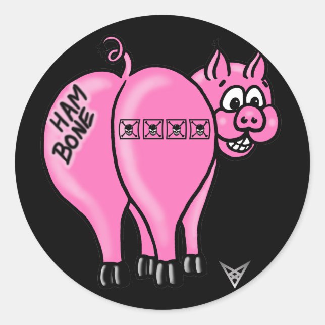 skinskelettdekal runt klistermärke (Framsida)