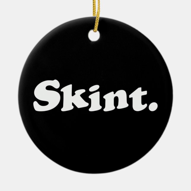 Skint. Julgransprydnad Keramik (Framsidan)