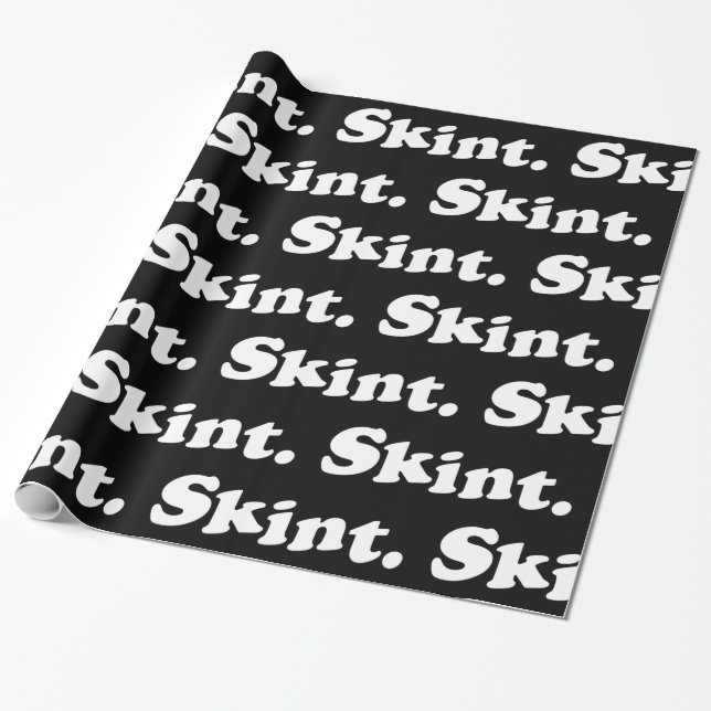 Skint. Papper radbrytning Presentpapper (Utrullad)