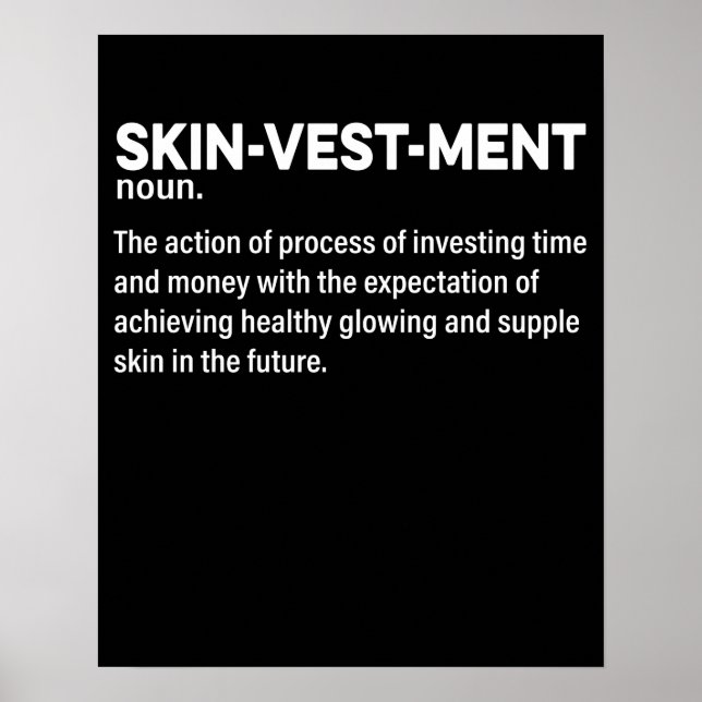 Skinvestment Skincare Älskare Definition E Poster (Framsidan)