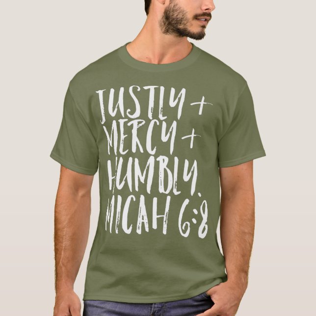 skipa humle med Gud i Kärlek Mercy T Shirt (Framsida)