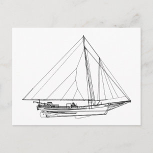 Skipjack-segelbåt i Chesapeake Bay Vykort