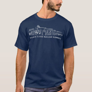 Skipjackclass Nuclear Submarine Blueprint Schemati T Shirt