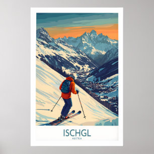 Skiposter Ischgl Österrike 1 Poster