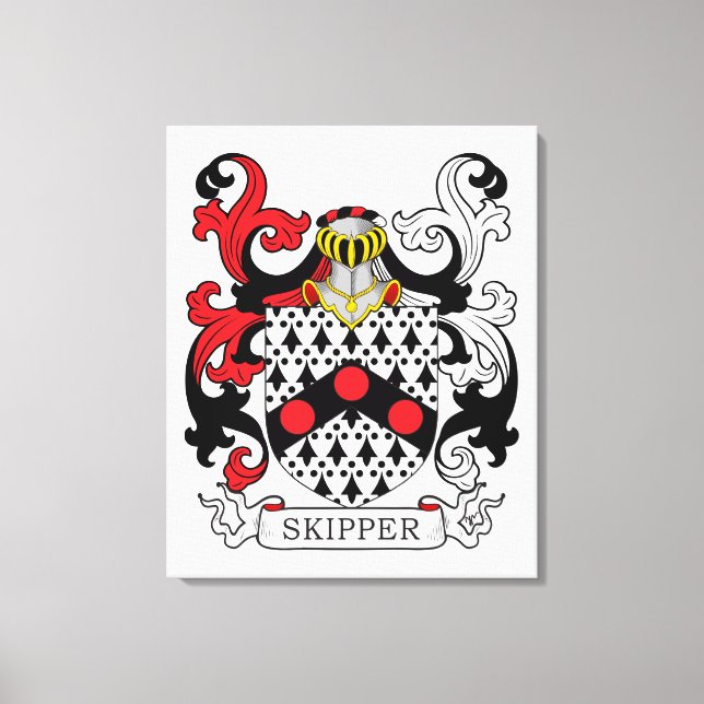 Skipper Family Crest Canvastryck (Framsida)