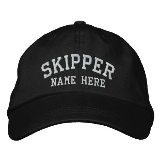 Skipper Kapten - anpassade Broderad Keps