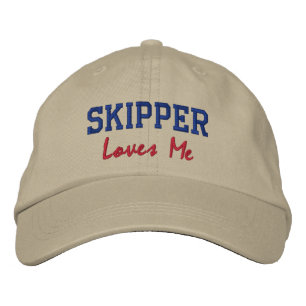 Skipper Kärlek Me Embroiderade Namn Hat / Cap Broderad Keps