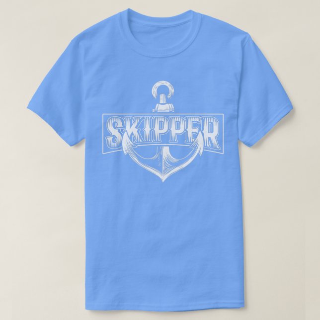 Skipper med ankare t shirt (Design framsida)