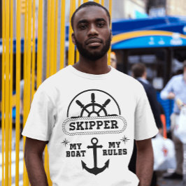 Skipper My Boat My Regler Fantastisk Fisherman Gif T Shirt