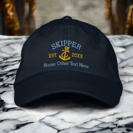 Skipper With Anchor-Personlig Broderad Keps