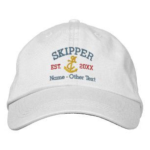 Skipper With Anchor-Personlig Broderad Keps