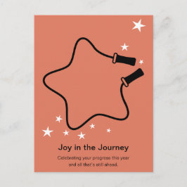 Skipping Rope Joy in the Journey Fitness Christmas Helg Vykort