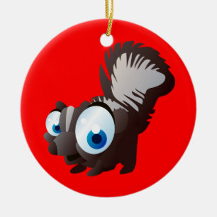 Skippy skunken julgransprydnad keramik