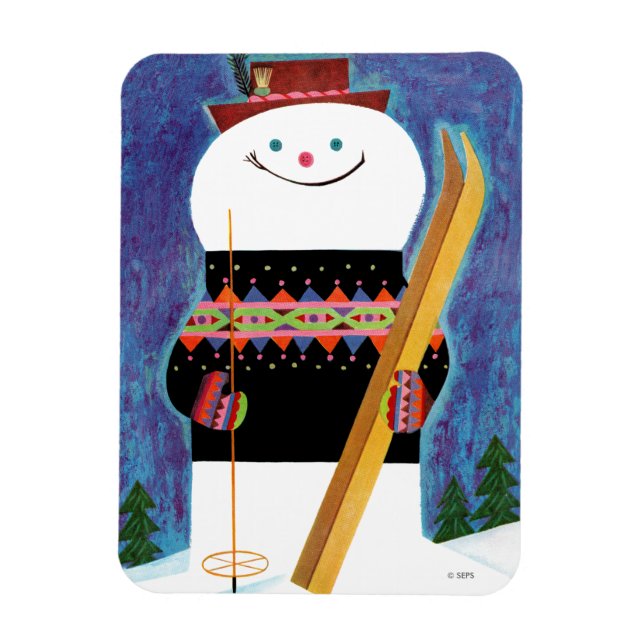 Skis för Snögubbe Magnet (Vertikal)