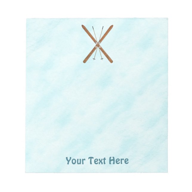 Skis kor-Land vid Snö Anteckningsblock (Framsida)