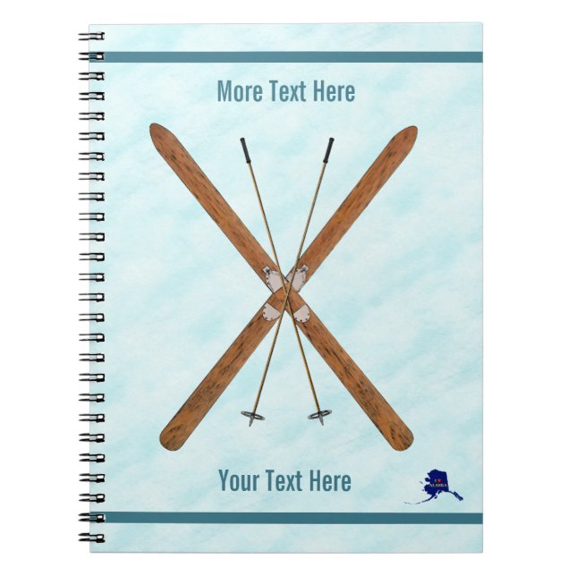 Skis kor-Land vid Snö Anteckningsbok (Framsidan)