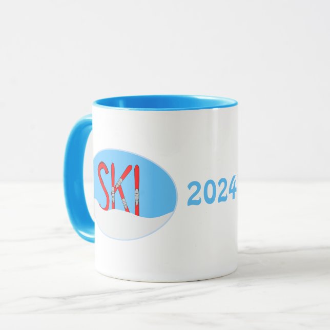 Skis Snö Oval Mugg (Framsida vänster)