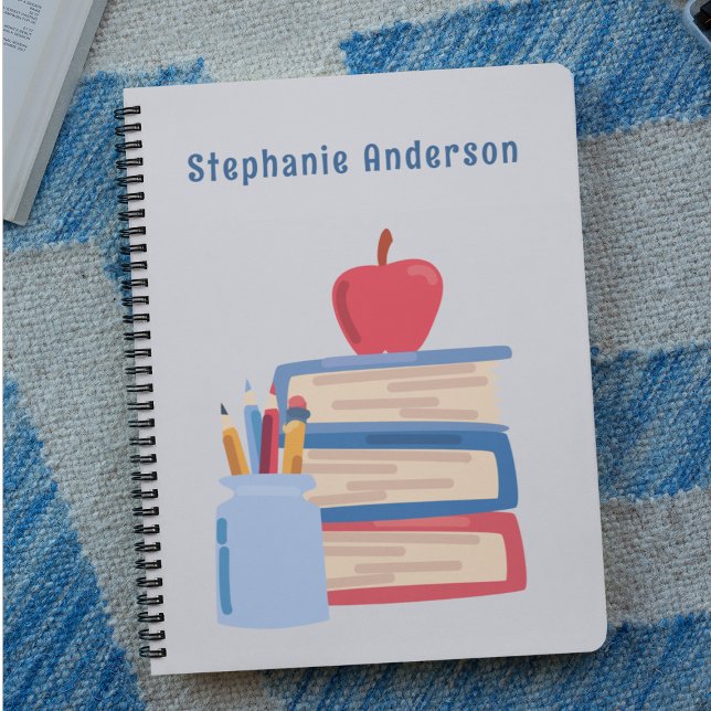 Skischbook med vattendfärg Back to school Monogram Anteckningsbok (Skapare uppladdad)