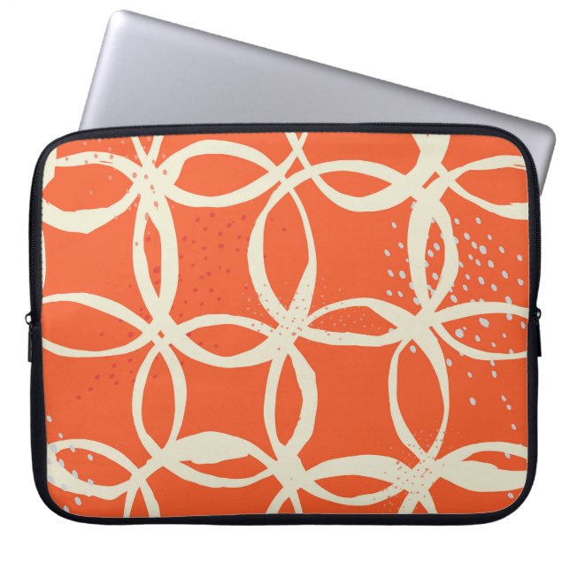 Skischerade cirklar Trendig Sömlös design Laptop Fodral (Framsidan)
