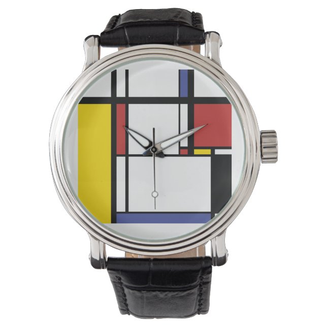 Skisks Gift - Piet Mondrian Armbandsur (Framsida)