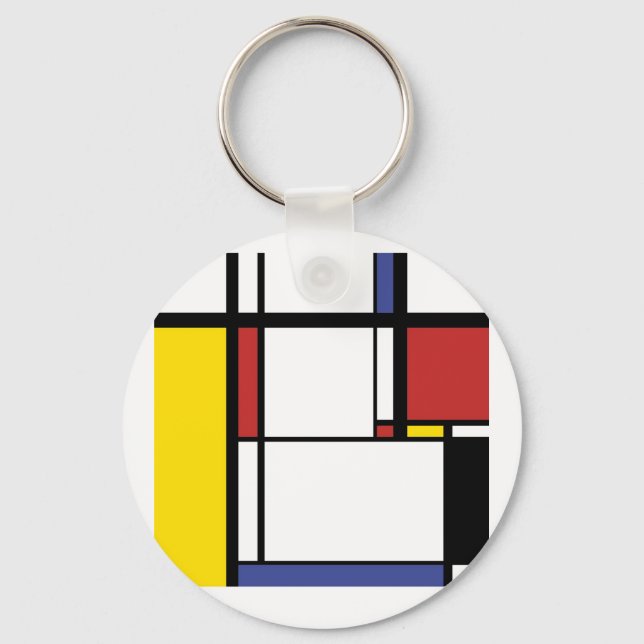 Skisks Gift - Piet Mondrian Nyckelring (Framsida)