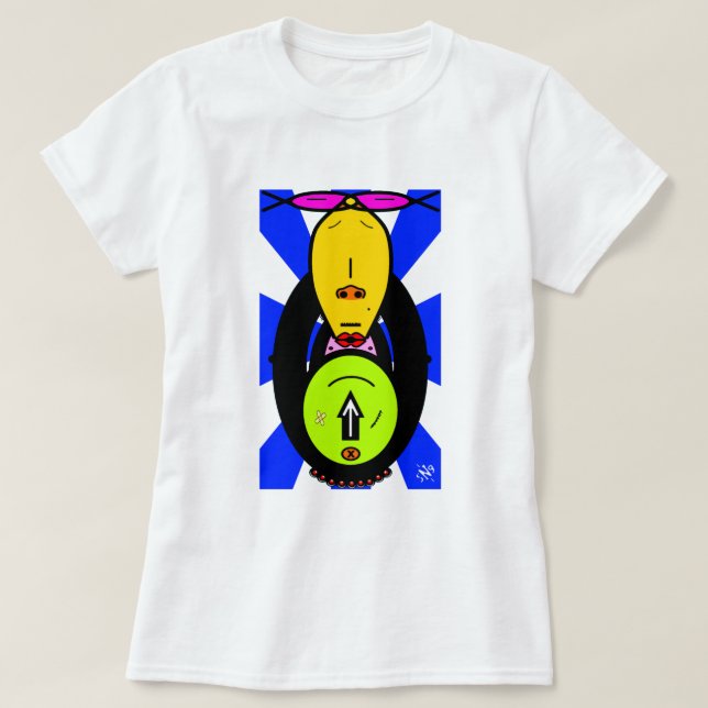 Skiss av en apliknande varelse t shirt (Design framsida)