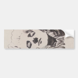 Skiss av en kvinna från "Ver Sacrum" (Moser) Bildekal