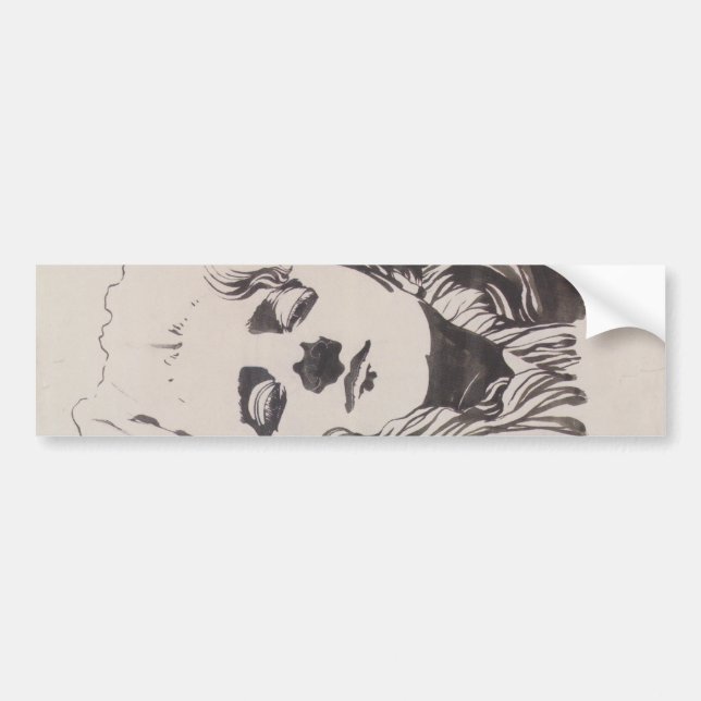 Skiss av en kvinna från "Ver Sacrum" (Moser) Bildekal (Framsidan)