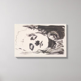 Skiss av en kvinna från "Ver Sacrum" (Moser) Canvastryck