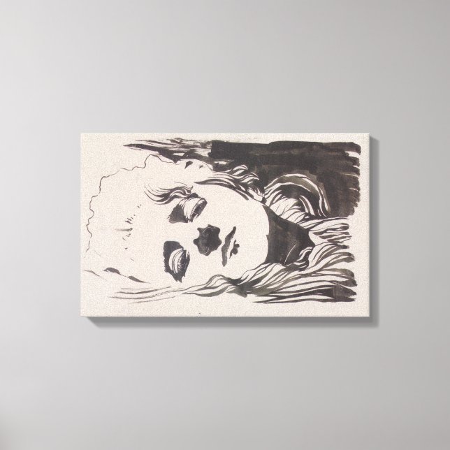 Skiss av en kvinna från "Ver Sacrum" (Moser) Canvastryck (Framsida)