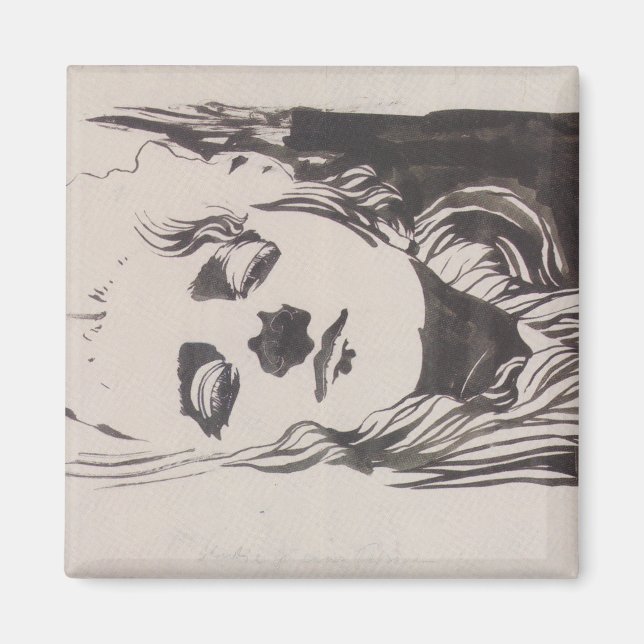 Skiss av en kvinna från "Ver Sacrum" (Moser) Magnet (Framsidan)