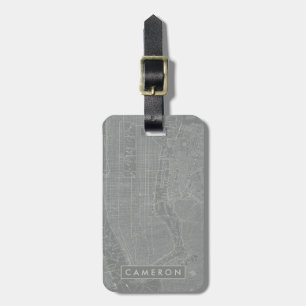 Skiss av New York City Karta Bagagebricka
