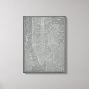 Skiss av New York City Karta Canvastryck