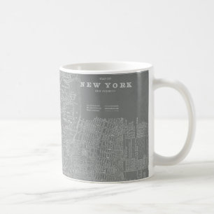 Skiss av New York City Karta Kaffemugg