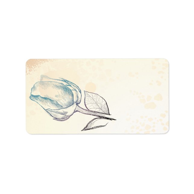 Skiss av ro, etiketter adressetikett (Framsidan)