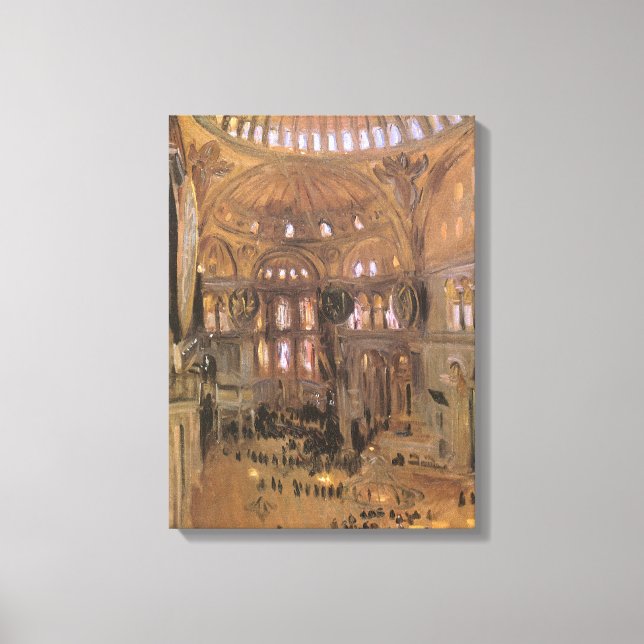 Skiss av Santa Sophia av John Singer Sargent Canvastryck (Framsida)