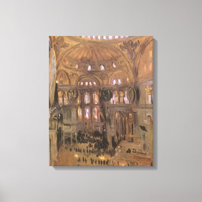 Skiss av Santa Sophia av John Singer Sargent Canvastryck (Framsida)