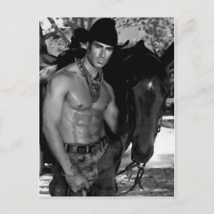 Skiss: Cowboy & Horse Vykort