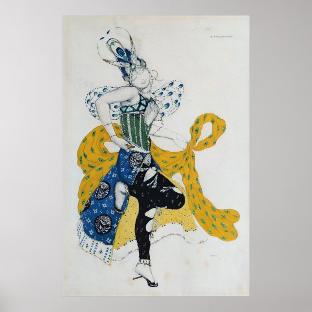 Skiss för baletten La Peri Poster (Framsidan)