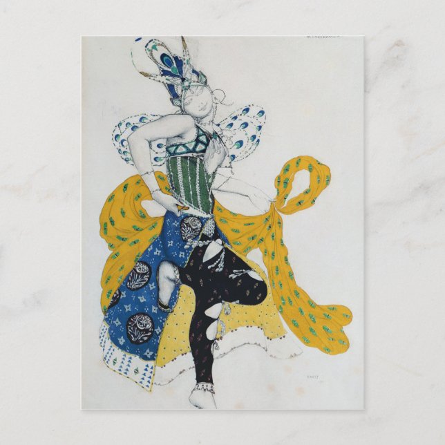 Skiss för baletten La Peri Vykort (Framsida)