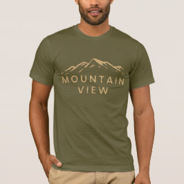 Skiss för bergsvy t shirt