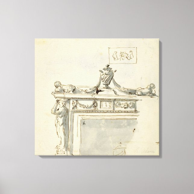 Skiss för en kamera (penna & bläck och var canvastryck (Framsida)