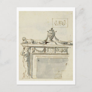 Skiss för en kamera (penna & bläck och var vykort