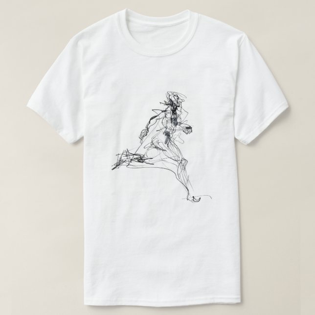Skiss för Springer av abstrakt T Shirt (Design framsida)