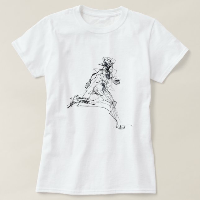 Skiss för Springer av abstrakt T Shirt (Design framsida)